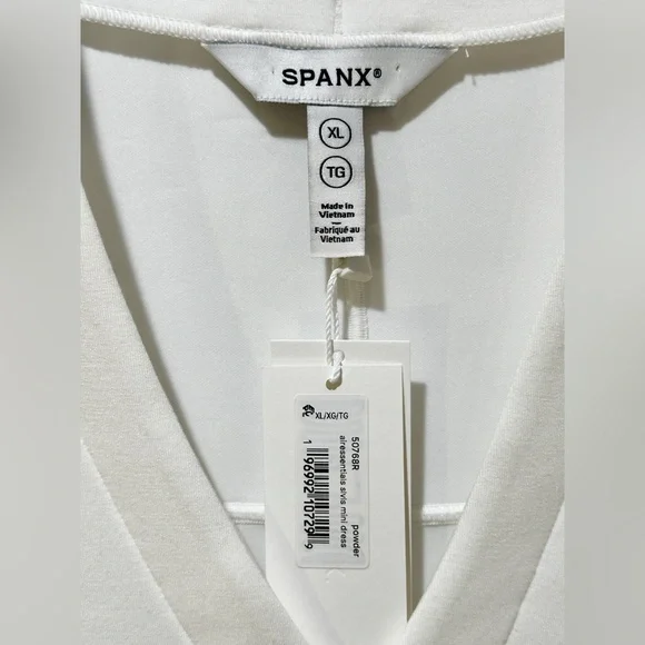 SPANX AirEssentials Sleeveless V-Neck Mini Dress XL White